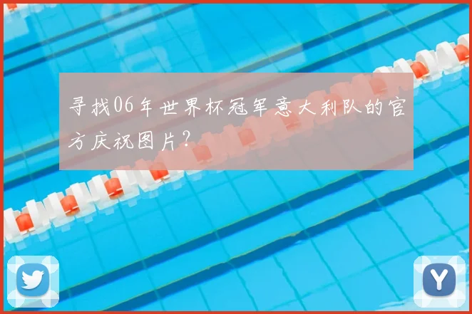 寻找06年世界杯冠军意大利队的官方庆祝图片？
